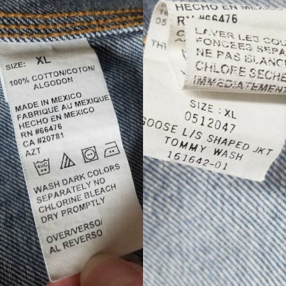 Vtg Y2K Tommy Hilfiger Goose Denim Jacket XL - Picture 16 of 16